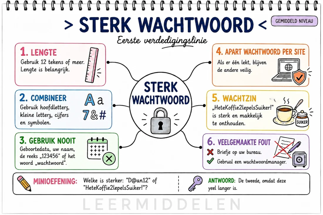Mindmap — sterk wachtwoord
