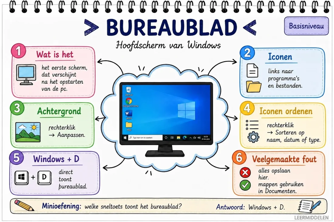 Mindmap — Windows: bureaublad